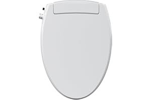 Clirass Bidet Toilet Seat Elongated Bidet Seat with Slow-Close, Non-Electric Bidet seat with Dual Nozzles, Fit Elongated Toilet Seat, Water Pressure Control，Easy to Install