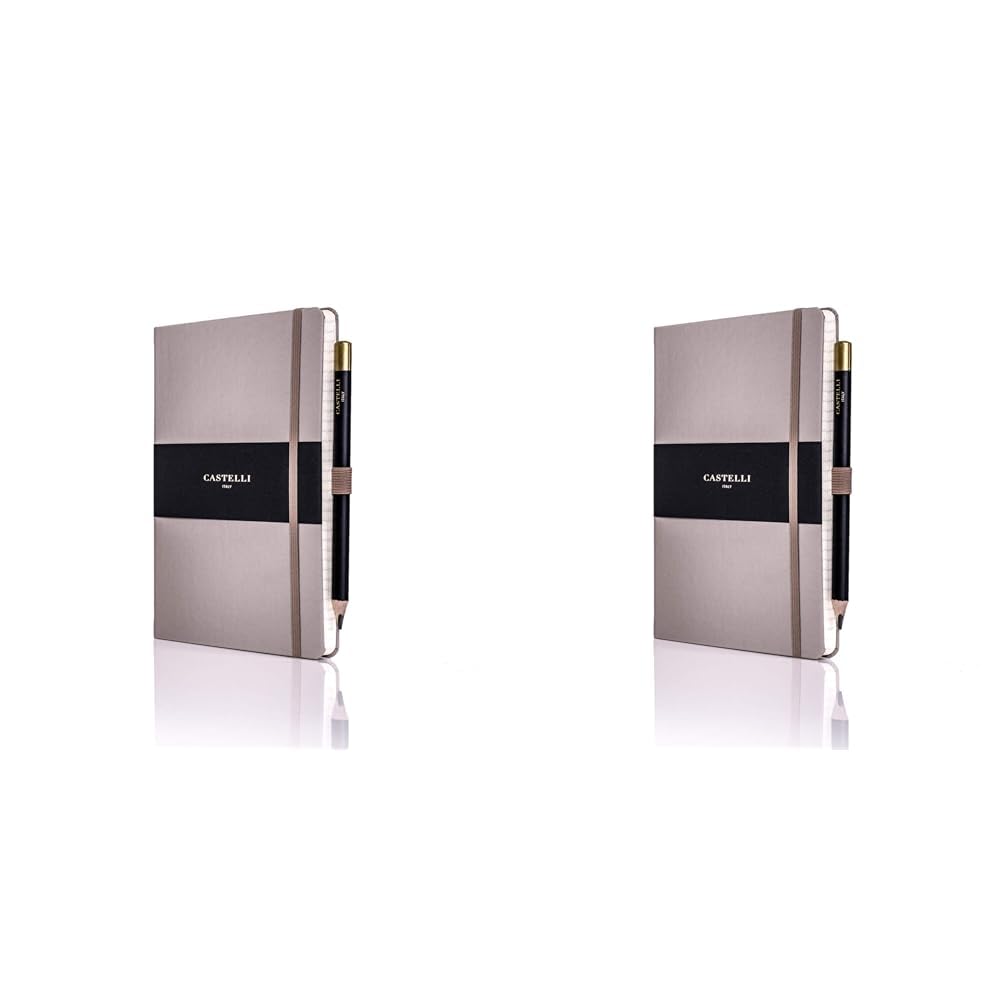 CASTELLI RQ24/25-639 Medium Lined Ruled Tucson Notebook - Taupe (Pack of 2)