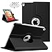 Case for New iPad Pro 12.9 Inch 2018 (3rd Gen), HBorna 360 Degree Rotating Stand Smart Cover Protection with Auto Sleep/Wake Function for The All Screen iPad Pro 12.9'' (2018 Release), Black