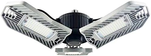 ガレージ天井照明 Ledライト電球 定番キャンバス 80w モーションセンサー付き 8000lm リモコン付き アップグレード版 スタンバイ時間感度調節可能 6000k 3つ葉のガレージライト