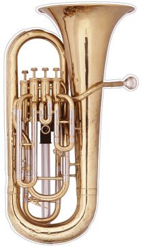 Tuba Music sticker decal 3" x 6"