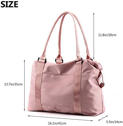 Forestfish Carry On Luggage Bag Sports Gym Bag Travel Duffel Bag, Pink 3 Forestfish Carry On Luggage Bag Sports Gym Bag Travel Duffel Bag, Pink