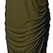 Women's Bodycon Maternity Dress Casual Short Sleeve Ruched Sides Knee Length Pregnant Dresses Green M