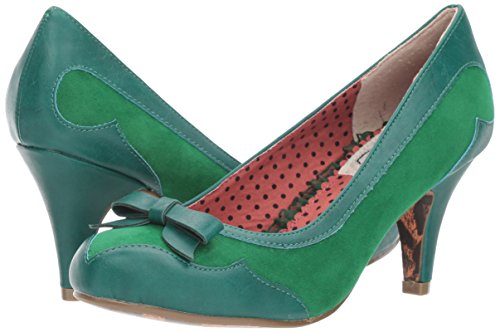 Bettie Page Women's Bp310-jolie Spectator Pump, Green, 9 M US - Thumbnail 6