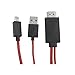 Premium 6.5 Feet / 2 Meter Long MHL Micro USB to HDMI 1080P HDTV 5 Pin Audio Video Mirroring Adapter Cable Cord for HTC Droid DNA - EVO 3D - EVO 4G LTE - EVO View 4G - Flyer - HTC One M8 - HTC One Max - J ISW13HT - Jetstream - One - One S - One X - One X+ - One XL - Raider - Rezound - Sensation - Sensation 4G - Sensation XE - Velocity - Vivid - Huawei - Ascend D Quad - Ascend D1 - Ascend D1 Quad - Ascend D1 Quad XL - Ascend D2 - Ascend P1 - Ascend P1 S - Ascend P2