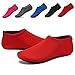 WQINSHOE Unisex Barefoot Water Skin Shoes Aqua Socks Anti-Slip Durable Sole Shoes for Aerobics Exercise Beach Swim Yoga-RED XL