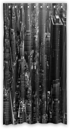 Shading Blackout Thermal Insulation Window Curtains Custom New York City Skyline Window Window Curtain 52" x 96" Inch - 1 Piece