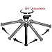 Rifle Bipod CNC QD Tactical Picatinny Rail 6.5 - 9 inch Bipod Flat Adjustable (Black)