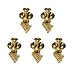 5 Pack Wood Deck Brass Anchor with Collar for Pool Safety Cover. Universal Replacement for In-ground Swimming Pool Safety Covers and Mesh Covers