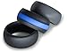 Keepfit 3 Silicone Wedding Ring Silicone Wedding Band for Men Climbing and Outdoors (Blue Stripe, 11)