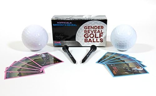 Gender Reveal Exploding Golf Balls With Vibrant Pink Powder (14-Piece Kit) Includes Custom Golf Tees, Mascot Team Stickers | Sex Reveal Party - Team Pink (Girl) ★Official Sardonyx Reveal★™