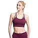Women's Yoga Sports Bra Wirefree Double Lined T-Back Dark Purple S
