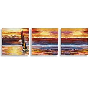 3 Piece Canvas Wall Art for Living Room Bedroom Home Artwork Romantic Autumn Scenery Paintings Ready to Hang - 12"x12"x3 Panels