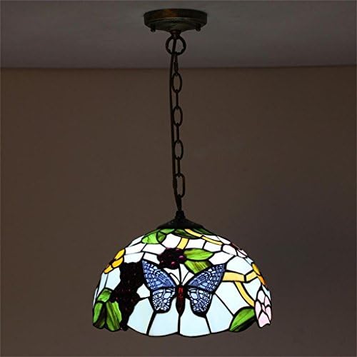 TOYM-12-inch Butterfly European Pastoral Tiffany Fixtures Bedroom Lamp