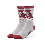 NCAA Alabama Crimson Tide Men's '47 Bolt Casual Dress Crew Socks, Gray, Large, 1-Pack
