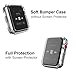 Marge Plus【2 Pack】 Compatible with Apple Watch Screen Protector with Case 44mm 42mm, Soft TPU All-Around Ultra-Thin Clear Cover Compatible with Apple Watch Case Series 4, Series 3, Series 2