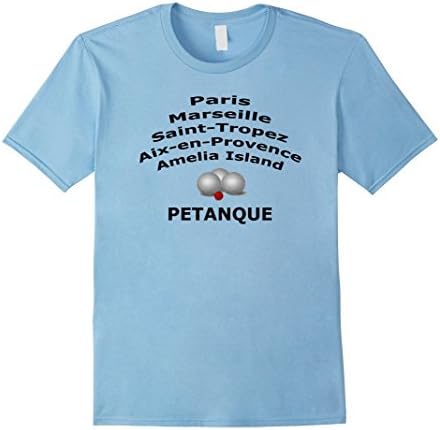 Men's Amelia Island Petanque Paris France Boules Marseille French 2XL Baby Blue