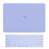 TOP CASE MacBook Pro 13 inch Case 2019 2018 2017 2016 Release Model: A1708 Without Touch Bar, 2 in 1 Signature Bundle Rubberized Hard Case + Keyboard Cover Compatible MacBook Pro 13", Serenity Blue
