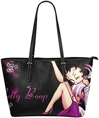 Angelinana Custom Fashion Area Betty Boop 1 Leather Tote Bag/Handbag/Shoulder/travel Bag for Women Girls