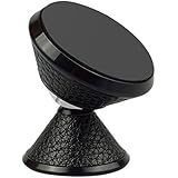 Magnetic Phone Car Mount Holder, MartsWOW Universal 360°Rotation Car Phone Dashboard Mount, Cell Phone Car Cradle for iPhone 8 / 8Plus / X, Samsung Galaxy S8 / Note 8 and other Devices (Leather Black)