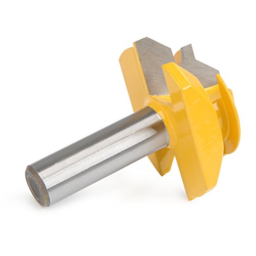QLOUNI 1/2 Shaft Lock Miter Router Bit 2" Diameter 45 Degree Joint Bits for 3/4 thick Wood Cutter Tool - Thumbnail 3