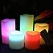 LED Lytes Flameless Candles, Set of 3 Ivory Wax, Flickering LED Candles with auto-Off Remote Control (Square Ivory Wax)
