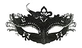 Coxeer® Laser Cut Metal Lady Masquerade Halloween Mardi Gras Party Mask