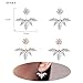 12 Pairs Fashion Silver Plated Leaf Feather Flower Crystal Ear Jacket Front and Back Stud Earrings for Women Girls
