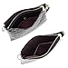 Small Wristlet Clutch Crossbody Bag Designer Pouch with Strap (Black)