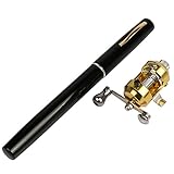 Ice Fly fishing Rod And Reel Combos Kit Set - Aluminum Alloy Pocket Pen Fishing Pole 38'' 53'' 62'' With Baitcasting Reel