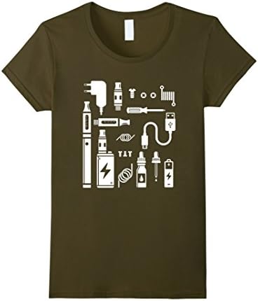 Women's Vaporizer Parts T Shirt - Funny Vape Vaping Large Olive