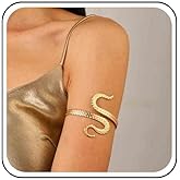 Ximdble Vintage Wrap Snake Bracelet Punk Snake Bangle Bracelet Swirl Octopus Legs Armlet Bangle Gold Serpent Arm Cuff Bracelet for Women