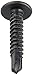 Steel Self-Drilling Screw, Black Phosphate Finish, Modified Truss Head, Phillips Drive, #3 Drill Point, #10-16 Thread Size, 1