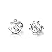 LUHE Anchor Stud Earrings Sterling Silver Hypoallergenic Rudder Studs Nautical Theme Anchor Earrings Jewelry for Women Unisex