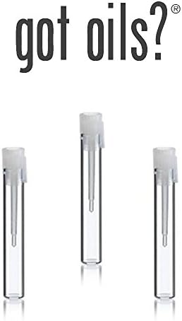 Your Oil Tools 1/6 Dram Empty Clear Glass Perfume Vials with Dabber Wand and Clip (Qty 24) Sold with 10 1 ml Pipettes