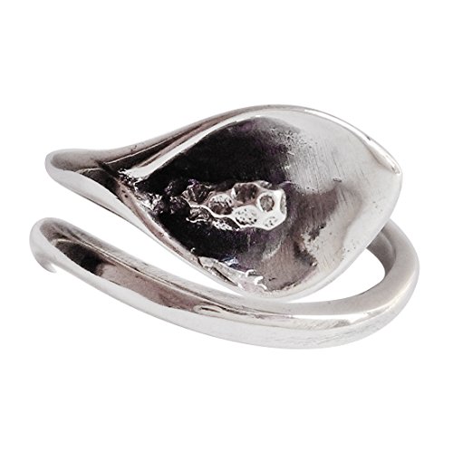 Rings Silver 925 For Women Girls Rings Silver Band Antique Rings For Her With 925 Stamp For Sensitive Skin Calla Lily Flower Vintage Genuine 925 Sterling Silver Rings Adjustable Size Good Gift