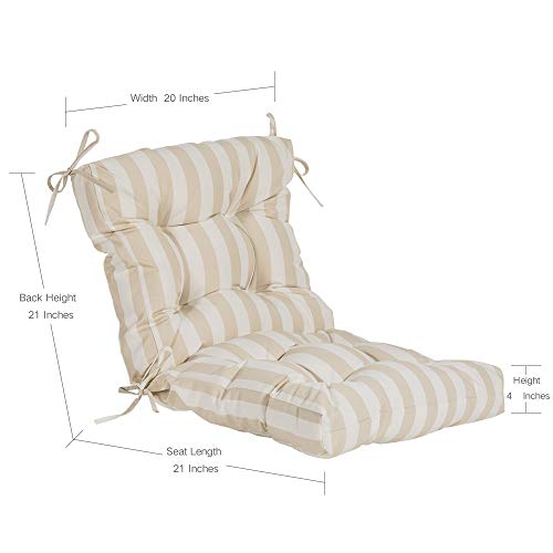QILLOWAY Outdoor Seat/Back Chair Cushion Tufted Pillow , Spring/Summer