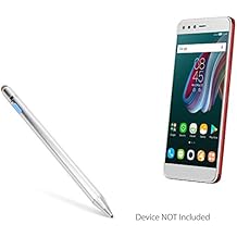 Infinix Zero 5 Stylus Pen, BoxWave [AccuPoint Active Stylus] Electronic Stylus with Ultra Fine Tip for Infinix Zero 5 - Metallic Silver