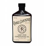 Range Cast Iron Conditioning Oil - 100% Natural & Smells Great - Made in the USA - Restores & Maintains All Cast Iron Cookware (Extra Large, 9.5 oz)