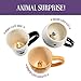 Ceramic Dog Animal Coffee Cups - Woof Cute Mug with a Surprise Inside Dog Paw for Coffee, Tea and Beverages - Premium-Quality, Dishwasher Safe Materials - Ideal Gift, 7 Ounce by Goodscious