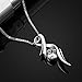 B.Catcher Necklaces Silver Womens Cubic Zirconia Twist Pendant with Chain Gemini