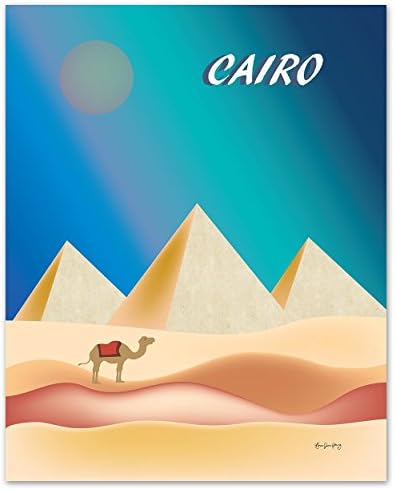 Cairo, Egypt Print - Retro Inspired Travel Wall Art for Home and Office - art sizes: 8 x 10, 11 x 14, 16 x 20, 24 x 30, 36 x 45