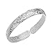 Acxico National Style Brocade Carving 50% Sterling Silver Bracelet