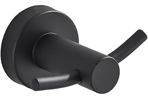 Stainless Steel Double Wall Hook for Bathroom and Kitchen, 304 Stainless Steel, Modern Design with Easy Installation for Towe