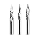 HUHAO 1PC 6mm Shank 2 Flutes Spiral Pyramid Engraving Bits CNC Router Bit Carving Knife 30 Degree for 2D 3D Sculpture Wood (2800)
