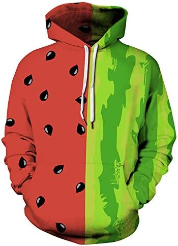 AMOMA Unisex Realistic 3D Digital Print Pullover Hoodie Hooded Sweatshirt