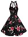 Bbonlinedress 1950s Halter Vintage Retro Rockabilly Gown Cocktail Party Dress