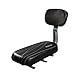 YIFAN Bicycle Bike Back Seat PU Leather Cover Cushion, Bike Child Seat with Back Rest - Black(Line Pattern)