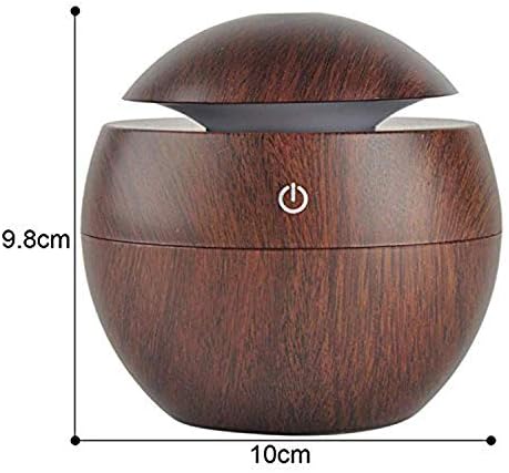 SWIZ CREATION Mini Aroma E KEential Oil Diffuser, Wood Grain Cool Mist Humidifier Portable Ultrasonic Humidifier with 6 Color Changing Lights Multi-Color (Color - As per Availability)