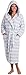 VEAMI Women's Warm Fleece Bathrobe with Hood